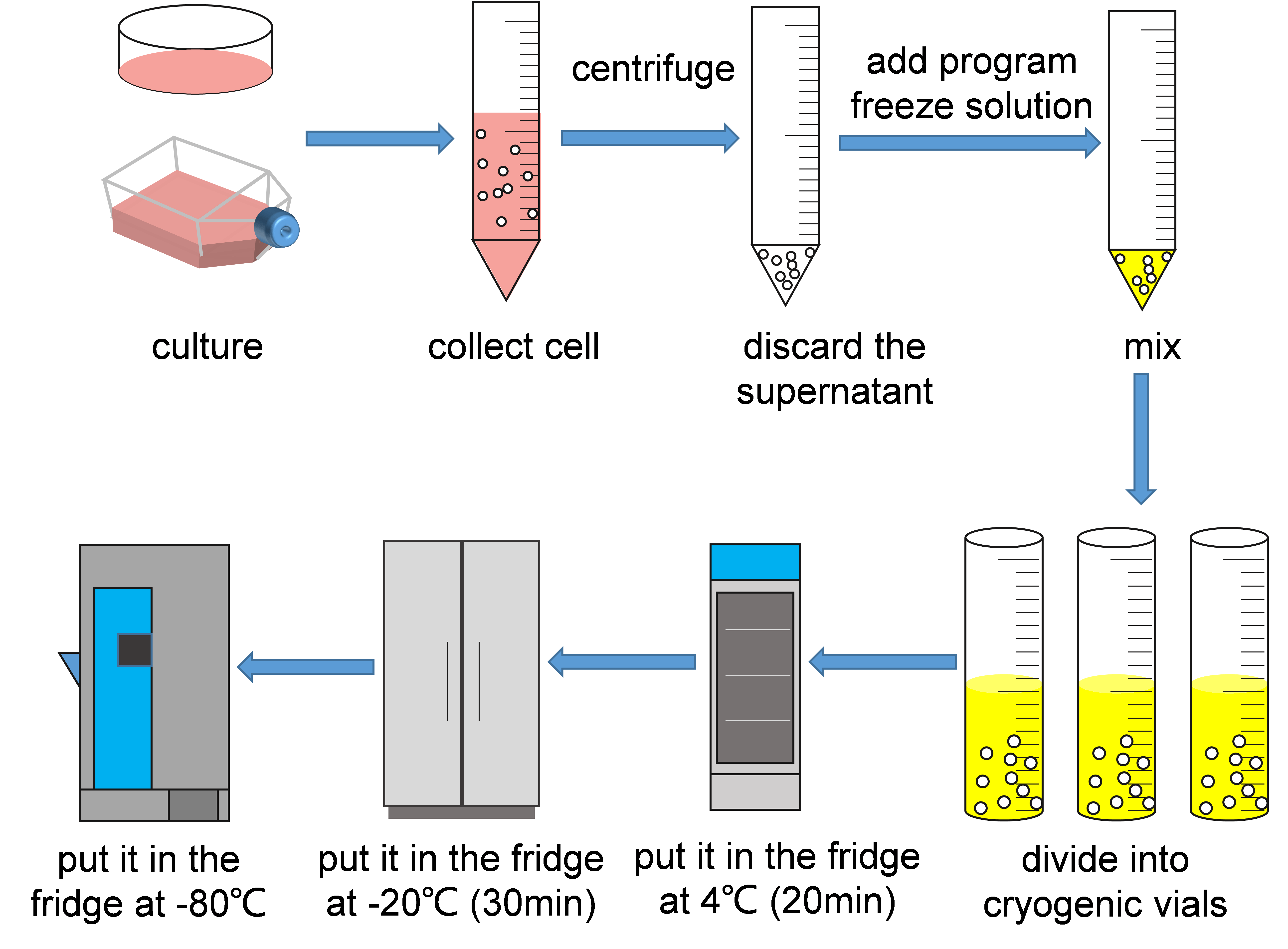 Schematic diagram of manual gradient cooling operation.