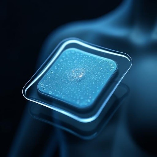 Hydrogel sensor patch for monitoring sweat. (Generated by DeepAI)