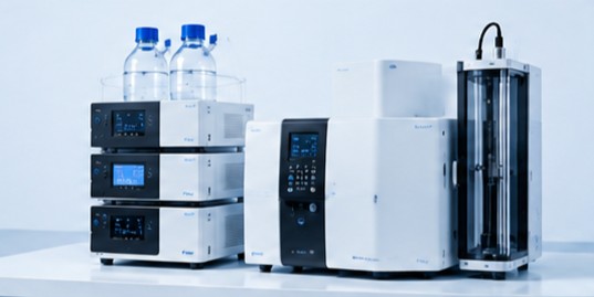 Chromatography technology platform image featuring modern liquid chromatography systems, analytical separation instruments, and laboratory purification equipment in a professional analytical chemistry environment (STEMart Original)